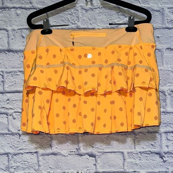 Lululemon Run: Pace Setter Skirt (Regular) *4-way Stretch creamsicle dot - Picture 2 of 13